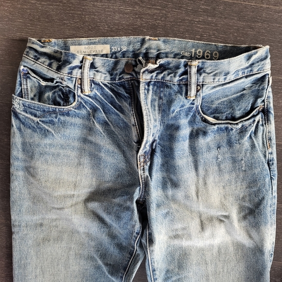 Vintage Gap Faded Blue Denim Jeans Semi Boot Cut - Picture 2 of 13
